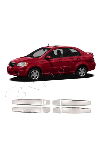 BRSPLAST  Chevrolet Aveo Uyumlu 2006 Ve Üzeri Krom Kapı Kolu 4 Kapı Paslanmaz Çelik ürün görseli 1