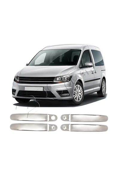BRSPLAST  Volkswagen Caddy Facelift Uyumlu 2010-2014 Krom Kapı Kolu 4 Kapı Paslanmaz Çelik ürün görseli 1