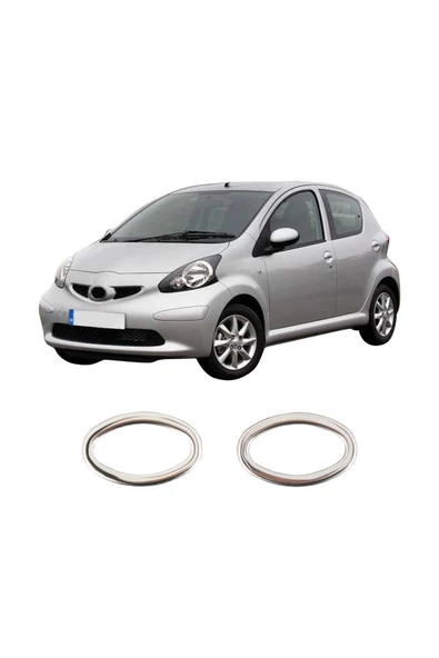 BRSPLAST  Toyota Aygo Uyumlu 2005 Ve Üzeri Krom Sinyal Çerçevesi 2 Parça Paslanmaz Çelik ürün görseli 1