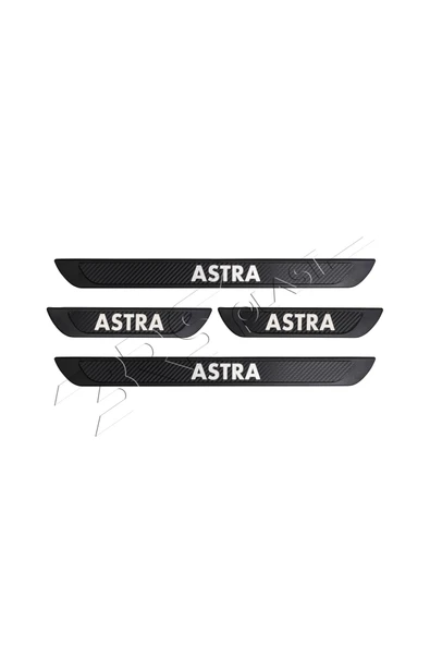 BRSPLAST  Opel Astra Uyumlu Kapı Eşiği Krom Abs Siyah Karbon Kaplama 4 Parça ürün görseli 1