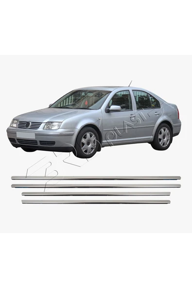 BRSPLAST  Volkswagen Bora Uyumlu 1998-2004 Krom Cam Çıtası 4 Parça Paslanmaz Çelik ürün görseli 1
