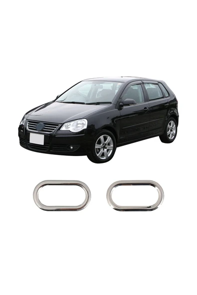BRSPLAST  Volkswagen Polo 4 Uyumlu 2005-2009 Krom Sinyal Çerçevesi 2 Parça Paslanmaz Çelik ürün görseli 1
