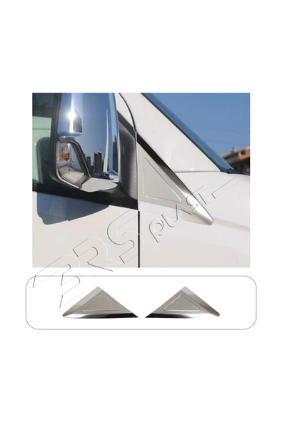 BRSPLAST  Mercedes Sprinter W906 Uyumlu 2006-2018 Krom Kelebek Cam Nikelajı 2 Parça Paslanmaz Çelik ürün görseli 1