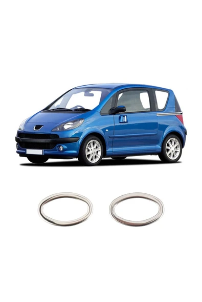 BRSPLAST  Peugeot 1007 Uyumlu 2005-2009 Krom Sinyal Çerçevesi 2 Parça Paslanmaz Çelik ürün görseli 1