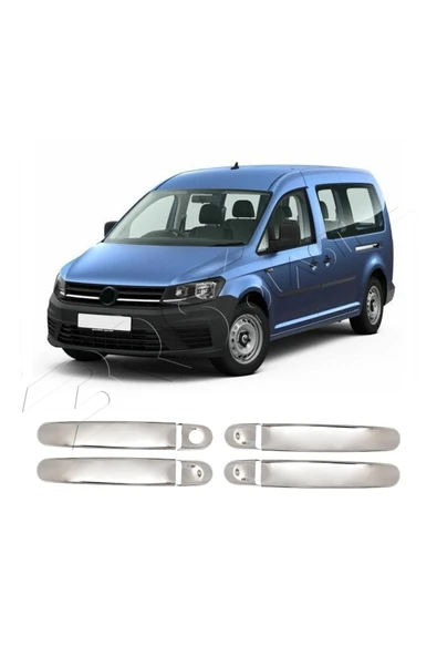 BRSPLAST  Volkswagen Caddy Uyumlu 2016-2021 Krom Kapı Kolu 4 Kapı Paslanmaz Çelik ürün görseli 1