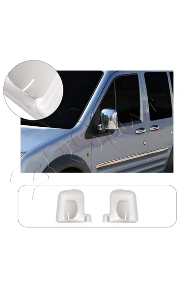 ServetDizaynOto  Ford Connect Uyumlu 2002-2009 Ayna Kapağı 2 Parça Abs Krom Kaplama ürün görseli 1