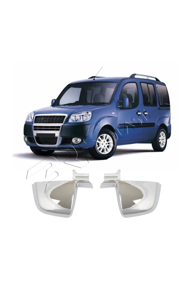 BRSPLAST  Fiat Doblo Uyumlu 2010-2021 Ayna Kapağı 2 Parça Abs Krom Kaplama ürün görseli 1