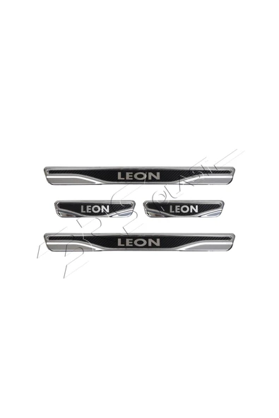 BRSPLAST  SEAT LEON UYUMLU 4 PARÇA İÇ KAPI EŞİĞİ KARBON KROM ABS ürün görseli 1