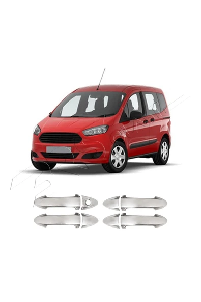 BRSPLAST  Ford Courier Uyumlu 2014-2023 Krom Kapı Kolu 4 Kapı Paslanmaz Çelik - Resim 2