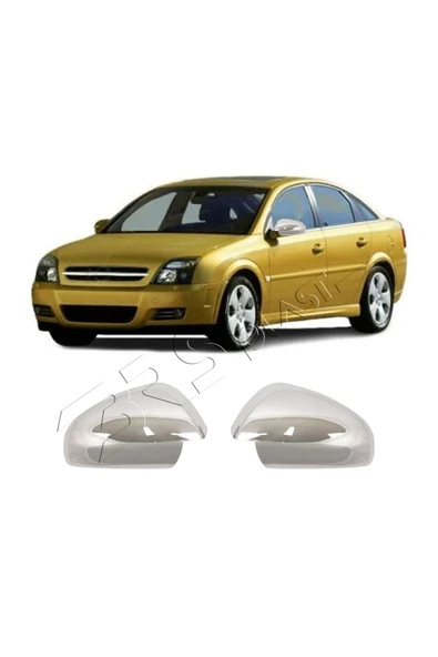 ServetDizaynOto  Opel Vectra C Uyumlu 2002-2008 Krom Ayna Kapağı 2 Parça Paslanmaz Çelik ürün görseli 1