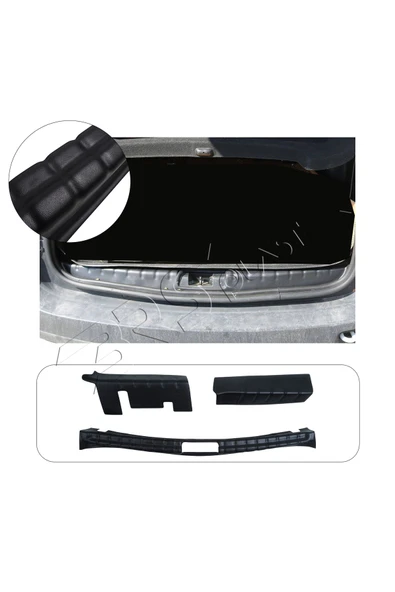 BRSPLAST  Dacia Duster Uyumlu 2010-2017 Abs Bagaj Koruma Eşiği 3 Parça ürün görseli 1