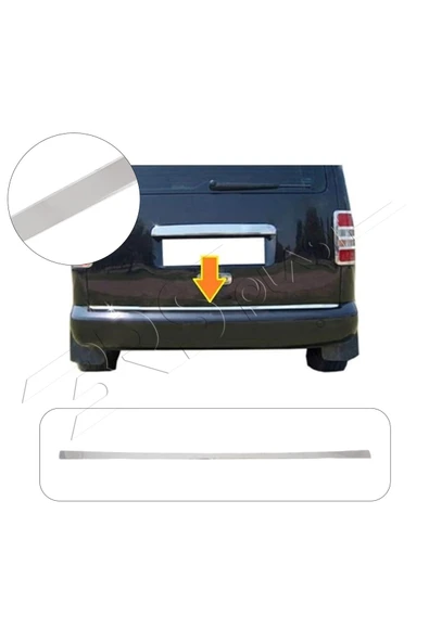 ServetDizaynOto  Volkswagen Caddy Uyumlu 2004-2009 Krom Bagaj Alt Çıtası Paslanmaz Çelik ürün görseli 1
