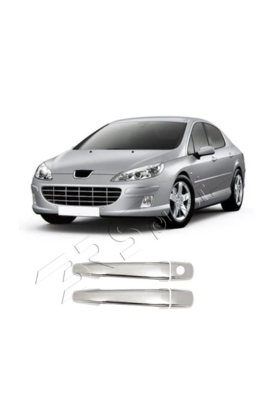BRSPLAST  Peugeot 407 Uyumlu 2004-2010 Krom Kapı Kolu 2 Kapı Paslanmaz Çelik ürün görseli 1