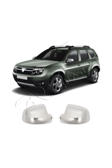 BRSPLAST  Dacia Duster Uyumlu 2013-2017 Krom Ayna Kapağı 2 Parça Paslanmaz Çelik ürün görseli 1