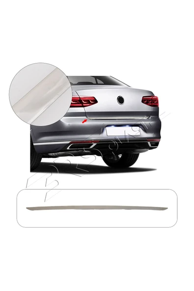 BRSPLAST  Volkswagen Passat B8 Uyumlu 2015-2019 Krom Bagaj Alt Çıtası Paslanmaz Çelik ürün görseli 1