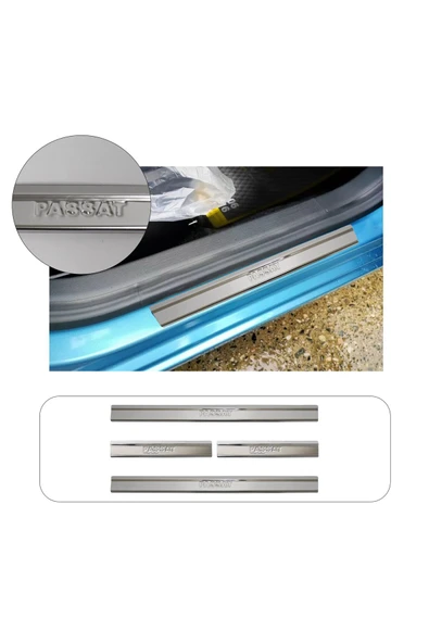 BRSPLAST  Volkswagen Passat B6 Uyumlu 2005-2010 Krom Kapı Eşiği 4 Parça Paslanmaz Çelik ürün görseli 1