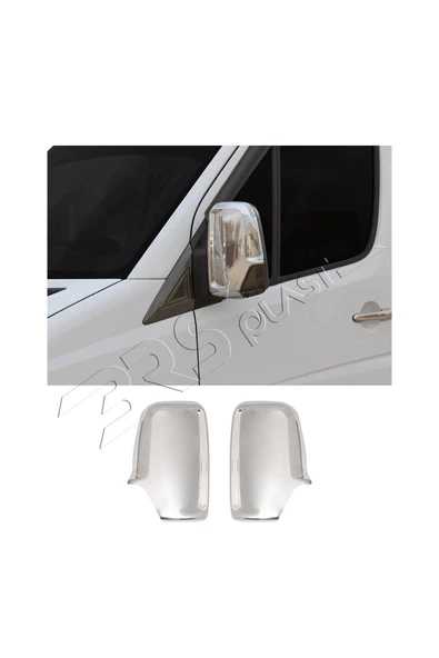 BRSPLAST  Volkswagen Crafter Uyumlu 2006-2017 Krom Ayna Kapağı 2 Parça Paslanmaz Çelik ürün görseli 1