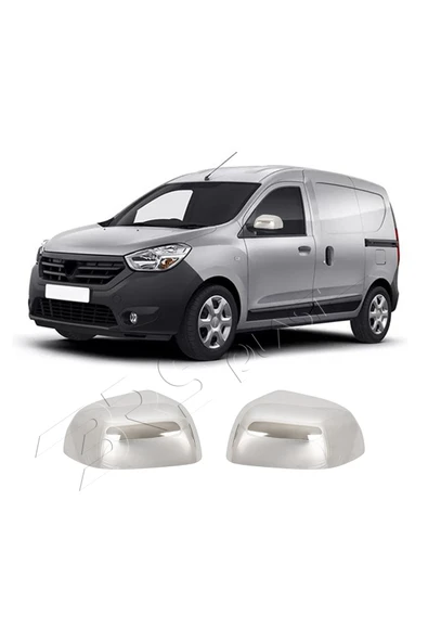 BRSPLAST  Dacia Dokker Uyumlu 2012-2021 Krom Ayna Kapağı 2 Parça Paslanmaz Çelik ürün görseli 1