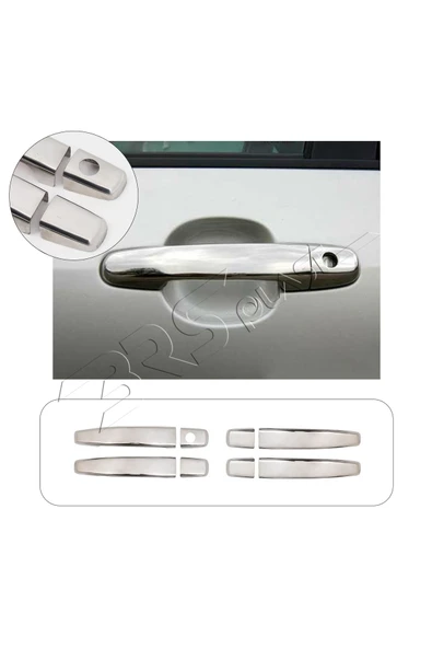 ServetDizaynOto  Chevrolet Captiva Uyumlu 2006-2012 Krom Kapı Kolu 4 Kapı Paslanmaz Çelik ürün görseli 1