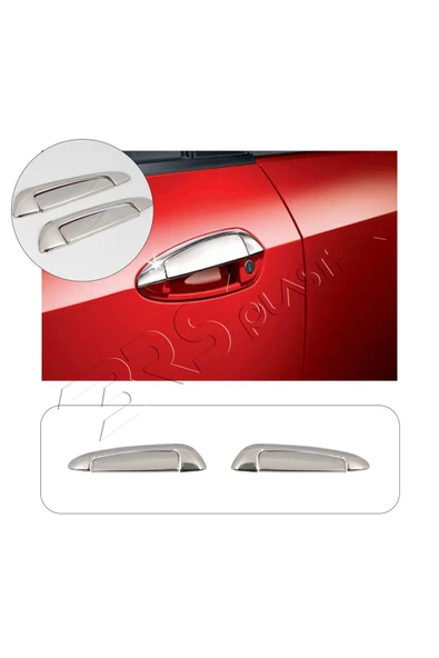 BRSPLAST  Fiat Grande Punto Uyumlu 2005-2018 Krom Kapı Kolu 2 Kapı Paslanmaz Çelik ürün görseli 1