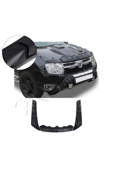 ServetDizaynOto  Dacia Duster Uyumlu 2010-2017 Abs Dragon Pack Kaput Koruma 3 Parça ürün görseli 1