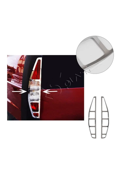 BRSPLAST  Fiat Doblo Uyumlu 2000-2006 Krom Stop Çerçevesi 2 Parça Paslanmaz Çelik ürün görseli 1