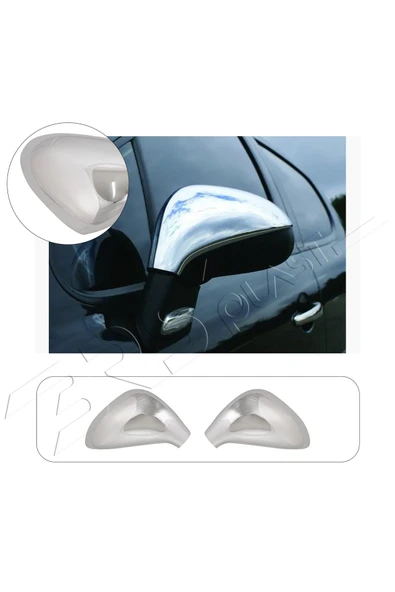 ServetDizaynOto  Peugeot 308 Uyumlu 2007-2013 Krom Ayna Kapağı 2 Parça Paslanmaz Çelik ürün görseli 1