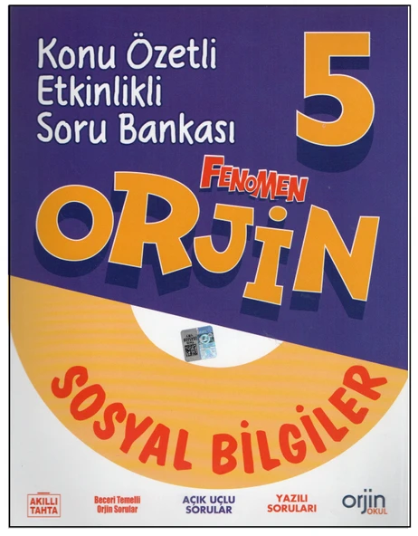 Fenomen 5.Sınıf Orjin Sosyal Bilgiler Konu Özetli Etkinlikli Soru Bankası ürün görseli 1