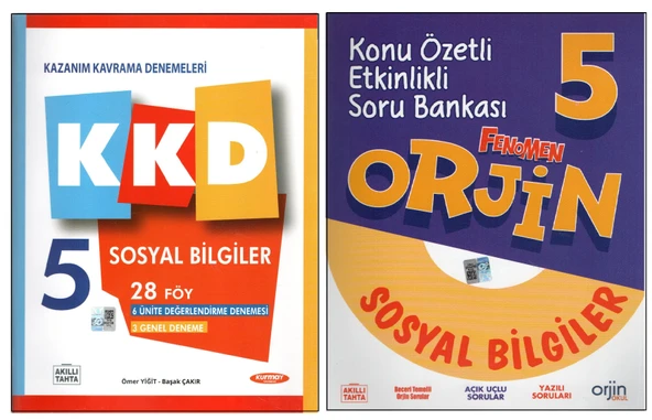 Kurmay 5.Sınıf KKD  Sosyal Bilgiler+ Orjin Sosyal Bilgiler Soru Bankası (2 Kitap) ürün görseli 1