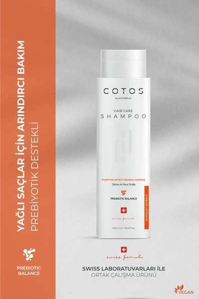 Cotos Purifying Effect & Sebum Control Saç Bakım Şampuanı (Yağlanma KarşıtıVegan ürün görseli 1