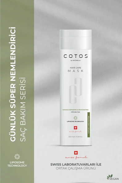 Cotos Damage Repairing & Rehydrating Saç Bakım Maskesi (İşlem Görmüş Ve Aşırı Yıpranmış Saçlar  Vegan) ürün görseli 1