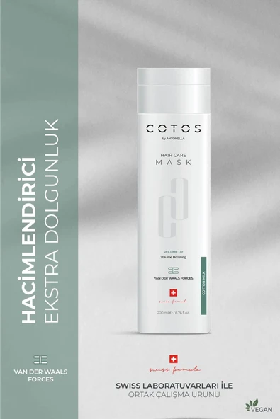 Cotos Colour & Uv Protection Saç Bakım Maskesi (Boyalı Saçlar İçi̇n Renk Koruyucu  Vegan) ürün görseli 1