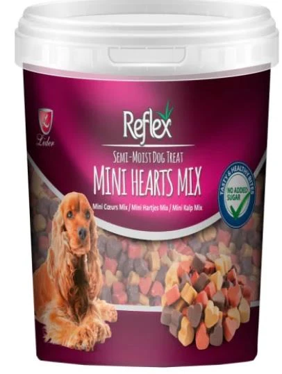 Reflex Karışık Renkli Mini Kalpli Yarı Yumuşak Köpek Ödülü 500 gr ürün görseli 1