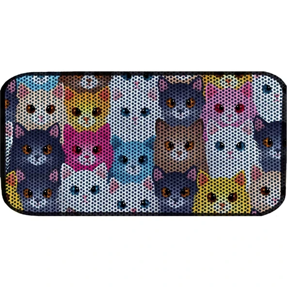 Aktunç Elekli Tuvalet Desenli Önü Kedi Kumu Paspası 60X120 cm DESEN 10 ürün görseli 1