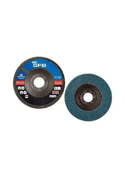 Gfb Zirkonyum Flap Disk Zımpara 115 MM 40 Kum ürün görseli 1