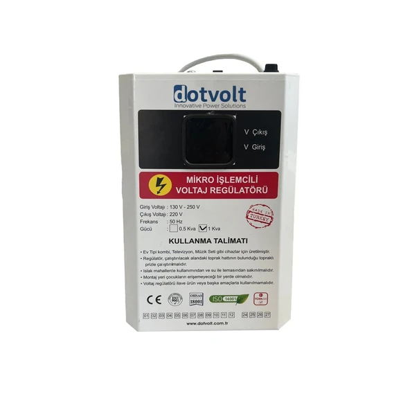 Dotvolt VOLT MN 2000 VA MonoFaze Kombi Voltaj Regülatörü - Resim 2