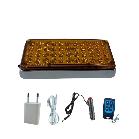 Tepe çakar lamba 44led amber kumandalı / LAPA119-1 ürün görseli 1