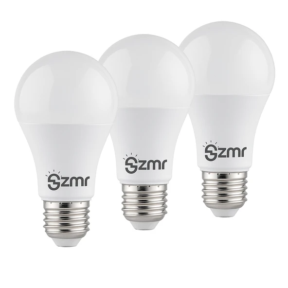 ZMR 105/B.65 3'lü Paket LED Ampul 15W 3000K Günışığı E27 Duylu Enerji Tasarruflu Uzun Ömürlü ürün görseli 1