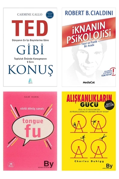 Teb Gibi Konuş + Iknanın Psikolojsi + Tonge Fu Sözülü Dövüş Sanatı + Alışkanlıkların Gücü / 4 Kitap Set ürün görseli 1
