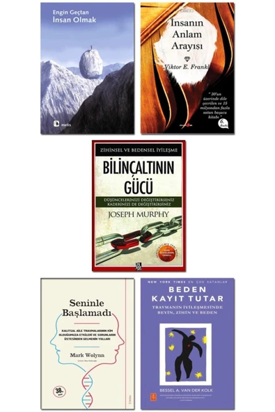 Insan Olmak- Beden Kayıt Tutar- Seninle Başlamadı- Insanın Anlam Arayışı- Bilinçaltının Gücü / 5li Kitap Seti ürün görseli 1