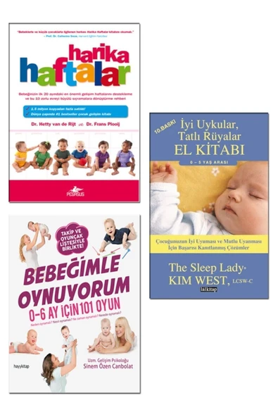 Harika Haftalar + Bebeğimle Oynuyorum + Iyi Uykular Tatlı Rüyalar Kitabı Kim West / 3 Kitap ürün görseli 1