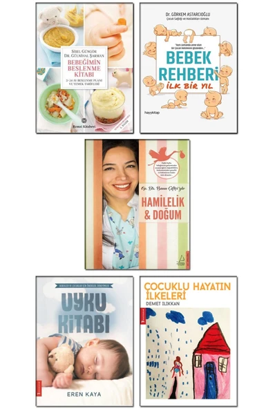 Bebeğimin Besleme Kitabı- Bebek Rehberi- Hamilelik Ve Doğum- Uyuk Kitabı-Çocuklu Hayatın Ikeleri / 5li ürün görseli 1