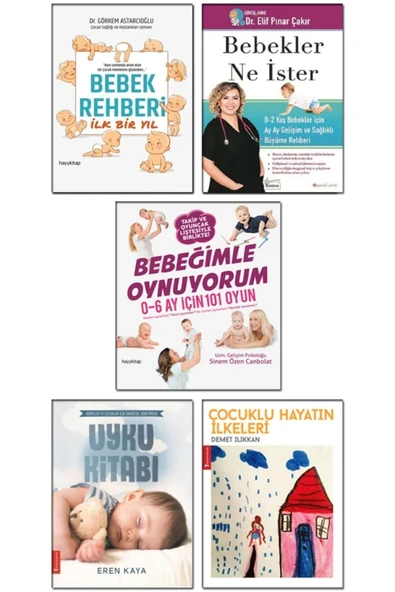 Bebek Rehberi + Bebekler Ne Ister + Bebeğimle Oynuyorum + Uyku Kitabı + Çocuklu Hayatın Ilkeleri ürün görseli 1