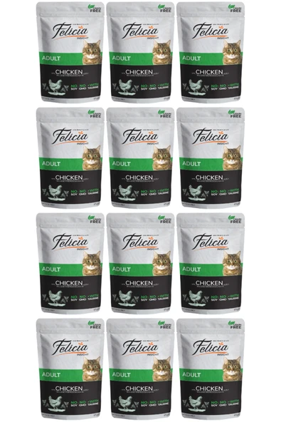 Jöle İçinde Tavuklu Taurinli Tahılsız Yetişkin Kedi Konservesi 85gr - 12 Adet ürün görseli 1