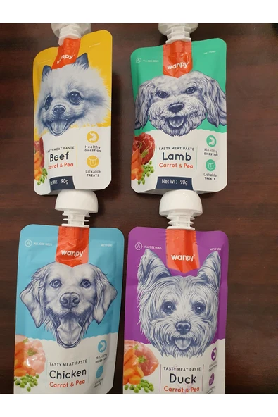 PATİLİMARKET köpek ezme ödülü karışık set 4 adet ürün görseli 1