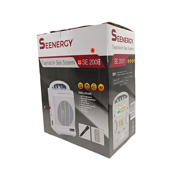 Seenergy SE 200E El Mikrofonlu Taşınabilir Şarjlı Mevlüt Anfisi ürün görseli 1