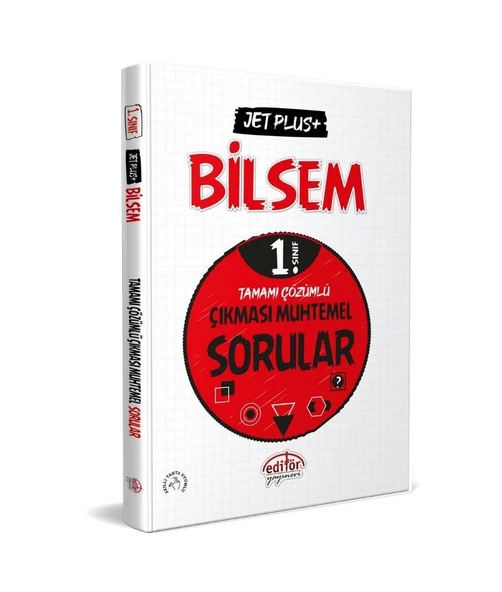 1. Sınıf Bilsem Jet Plus Tamamı Çözümlü Çıkması Muhtemel Sorular Editör Yayınları ürün görseli 1