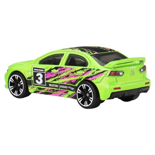 Hot Wheels Neon Yarışçılar  - 2008 LANCER EVOLUTION JCB02 - Resim 4