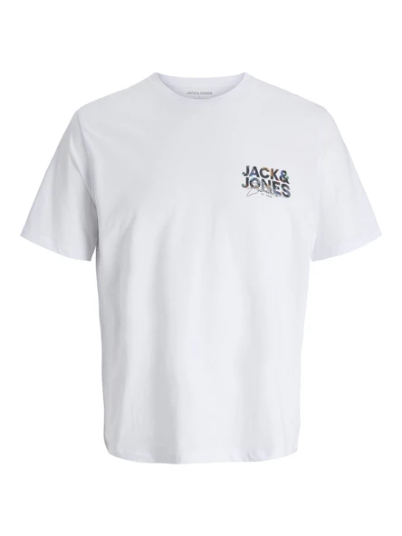 JACK JONES Erkek Renkli Yazı Baskılı Tişört 12278523 ürün görseli 1