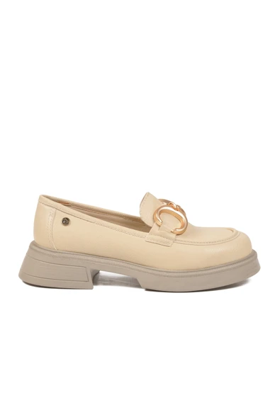 Krem Kadın Loafer Ayakkabı ürün görseli 1
